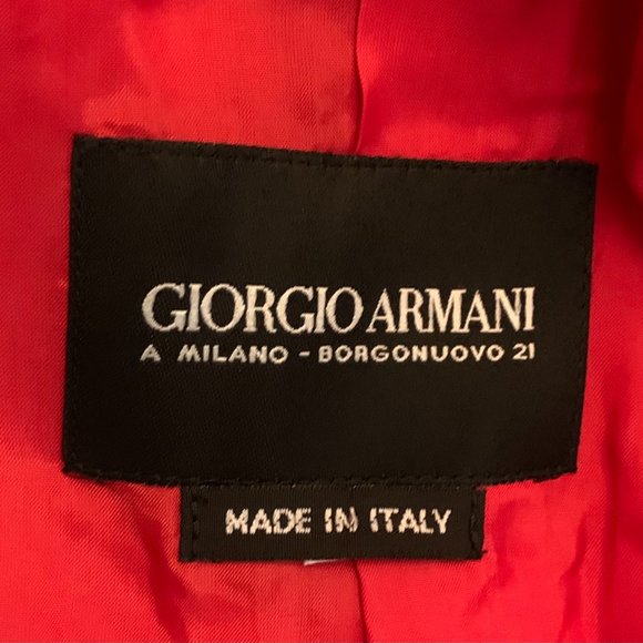 Giorgio Armani Red Blazer Size 4 - Picture 9 of 11